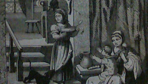 Detail from "The Hours of the Night" by Freeman. Illustrated Exhibitor & Magazine of Art 1851.