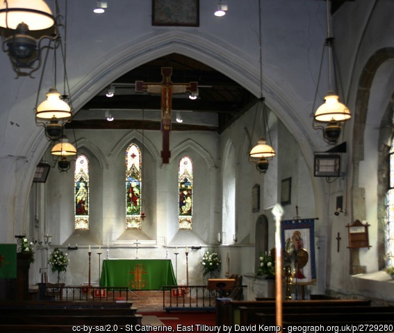 The interior of St Catherine's church, East Tilbury