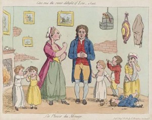 Gillray's Les Plaisir (sic) du Menage 1781