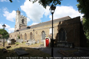 The church of All Saints, West Ham